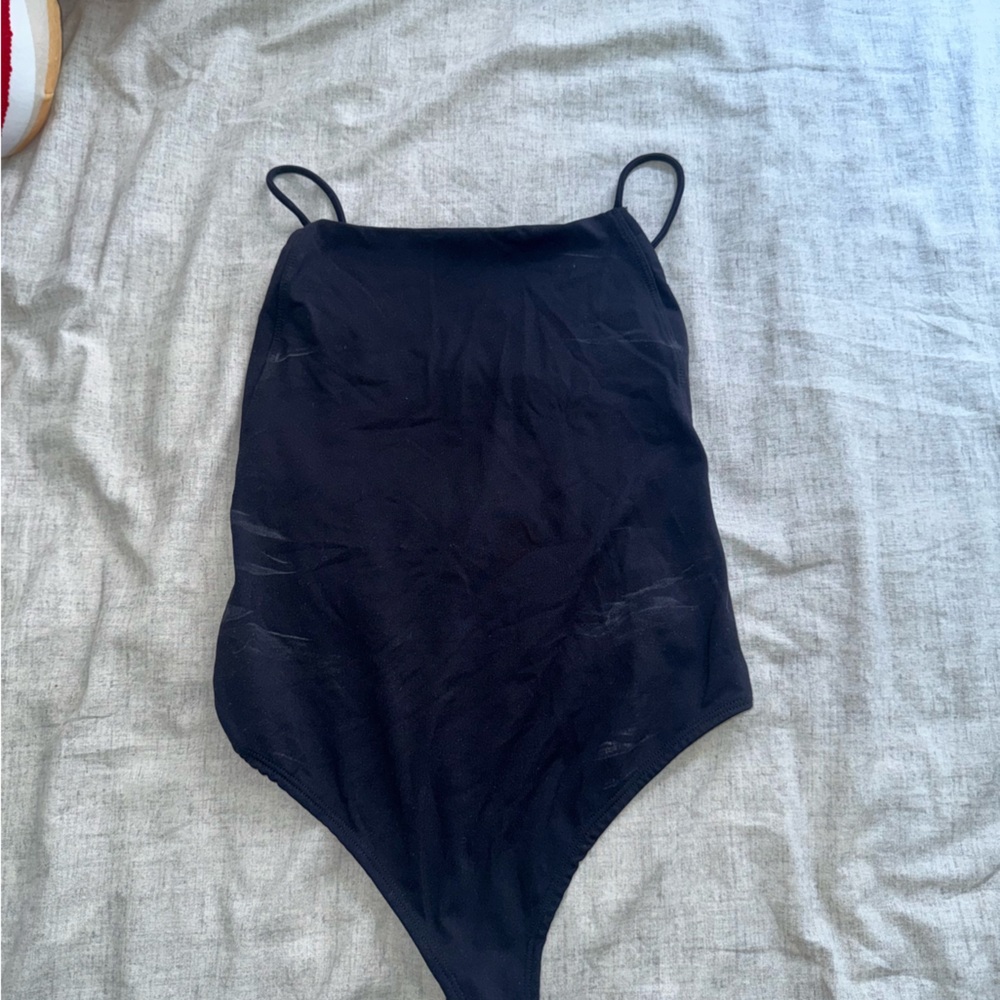 Free People Black Bodysuit
